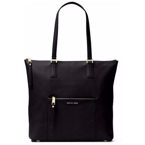 MICHAEL Michael Kors Ariana Black Leather Tote
